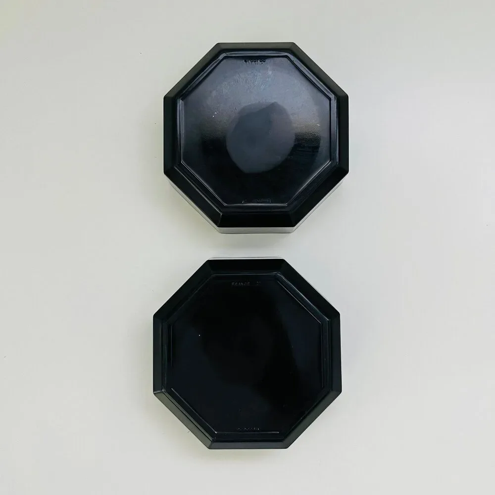 ARCOPAL France Novoctime Black Glass Small Fruit Dessert Bowls, Set of 2